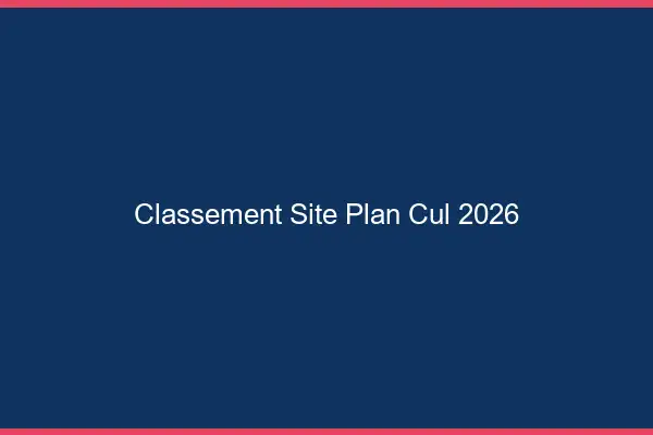 Classement site plan cul 2026