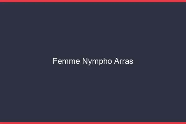 Femme nympho Arras