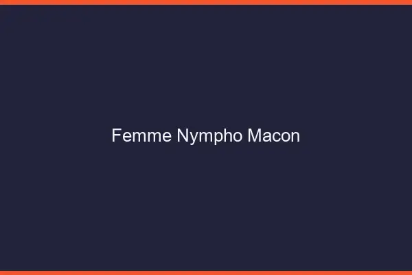 Femme nympho Mâcon