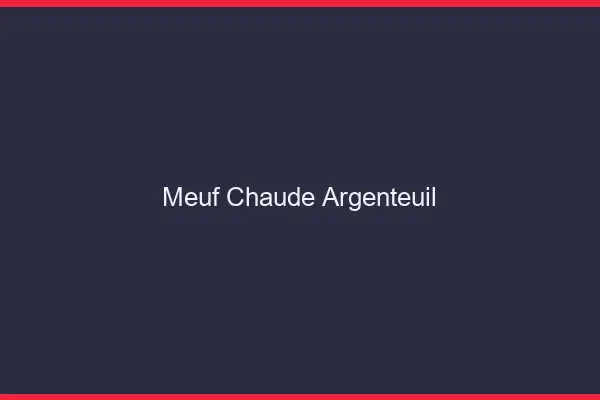 Meuf chaude Argenteuil