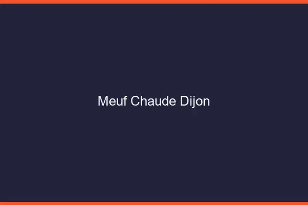 Meuf chaude Dijon