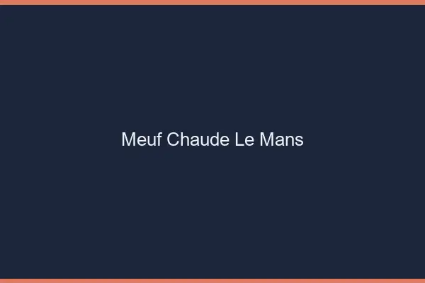 Meuf chaude le mans