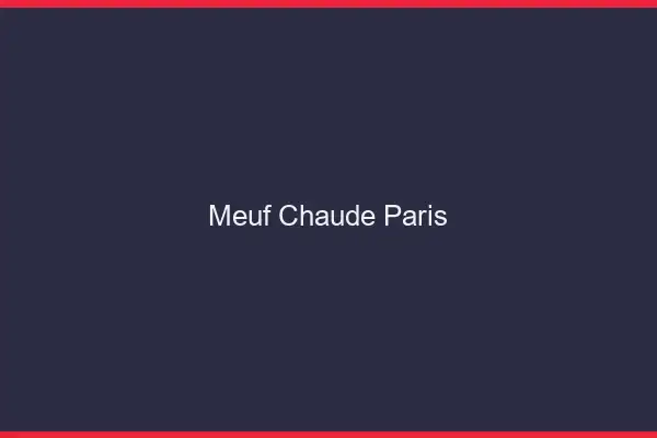 Meuf chaude Paris
