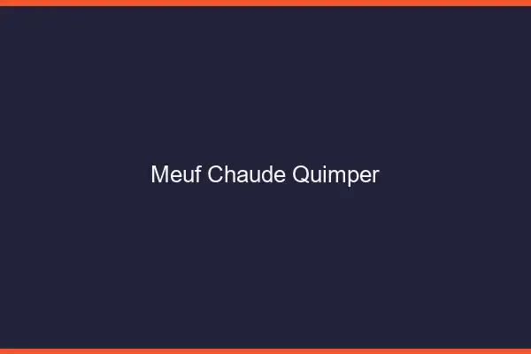 Meuf chaude Quimper