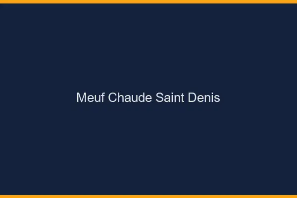 Meuf chaude Saint-Denis