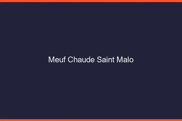 Meuf chaude Saint-Malo