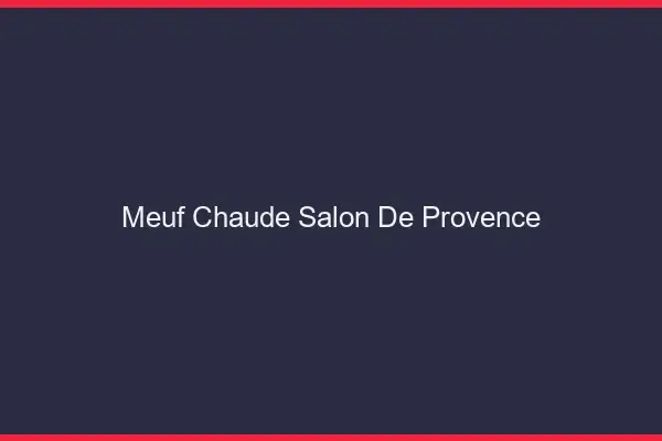 Meuf chaude Salon-de-Provence