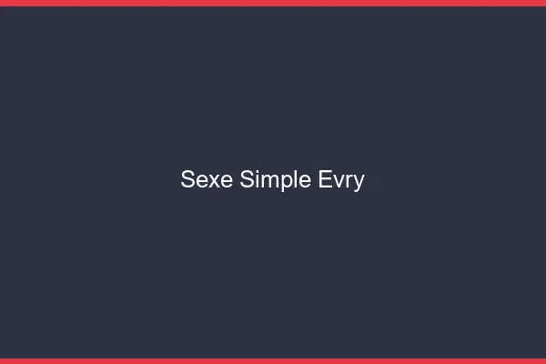 Sexe simple Évry