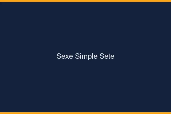 Sexe simple Sète